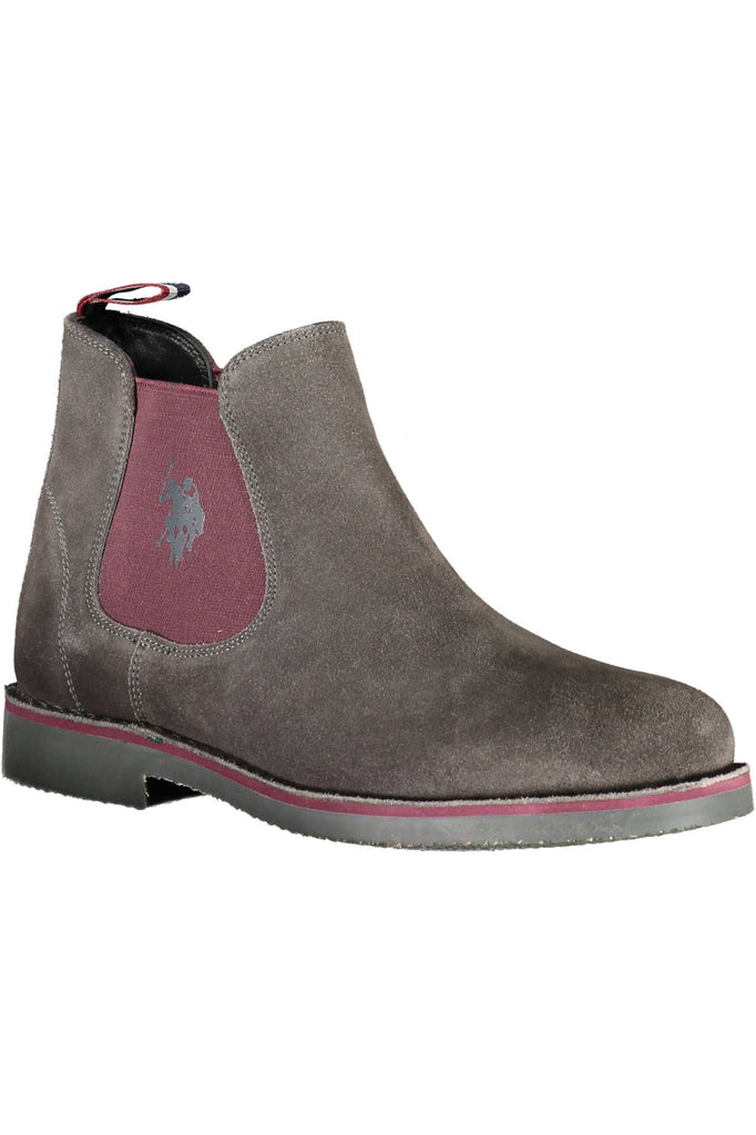 U.S. POLO ASSN. Elegant Gray Ankle Boots with Contrasting Details U.S. POLO ASSN.