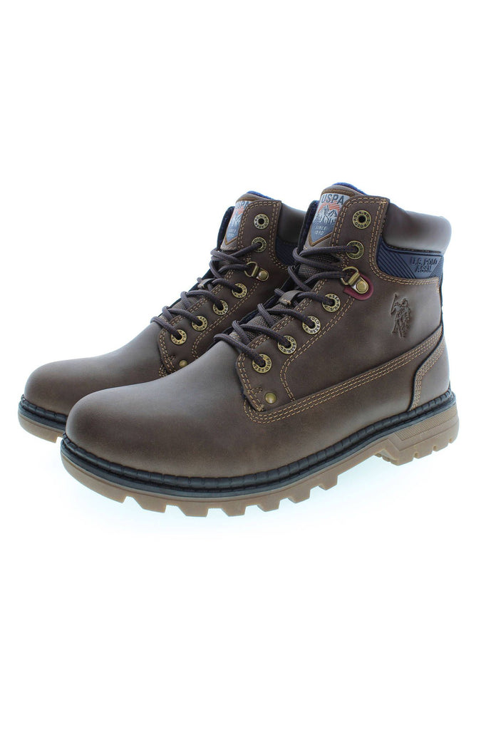U.S. POLO ASSN. Elegant High Lace-Up Boots with Logo Accents U.S. POLO ASSN.