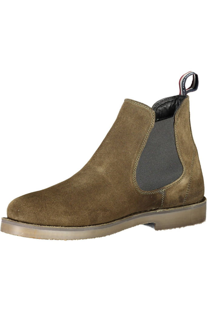 U.S. POLO ASSN. Chic Green Ankle Boots with Logo Detail U.S. POLO ASSN.