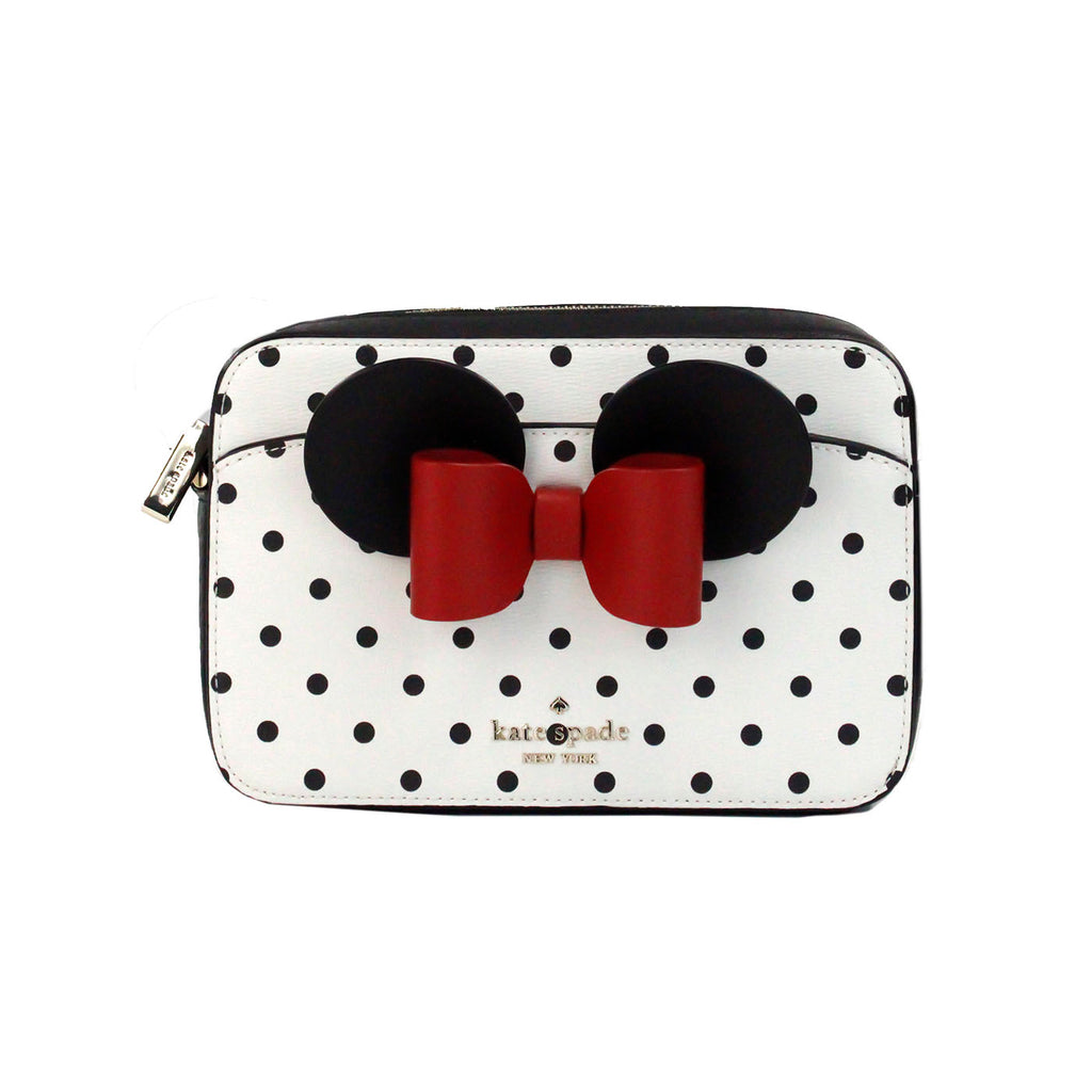 Kate Spade Disney Minnie Mouse Polka Dot Printed PVC Crossbody Camera Bag Kate Spade