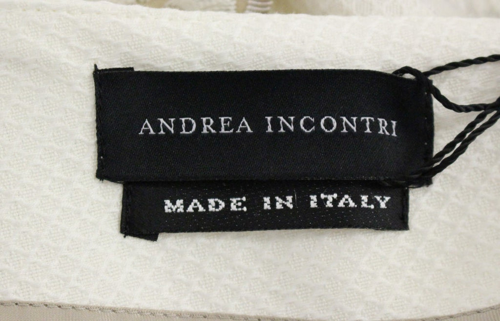 Andrea Incontri White Cotton Floral Embroidery Skirt - Luxe & Glitz