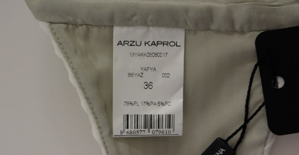 Arzu Kaprol White Lashes Open Back Vest Jacket - Luxe & Glitz