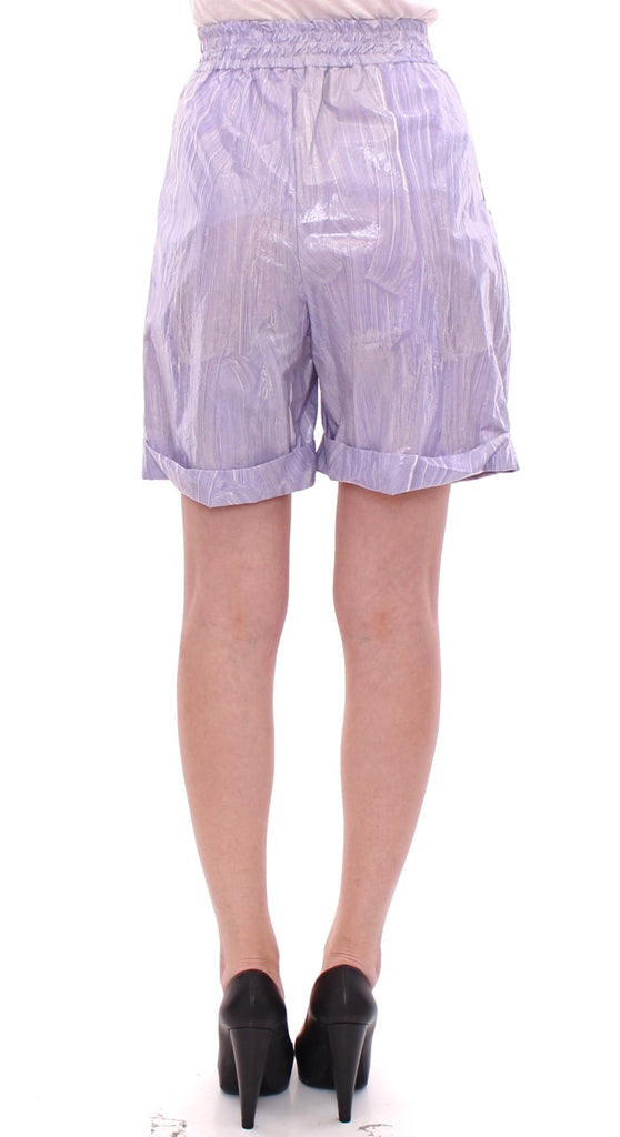 Licia Florio Purple Above-Knee Wrap Shorts Licia Florio