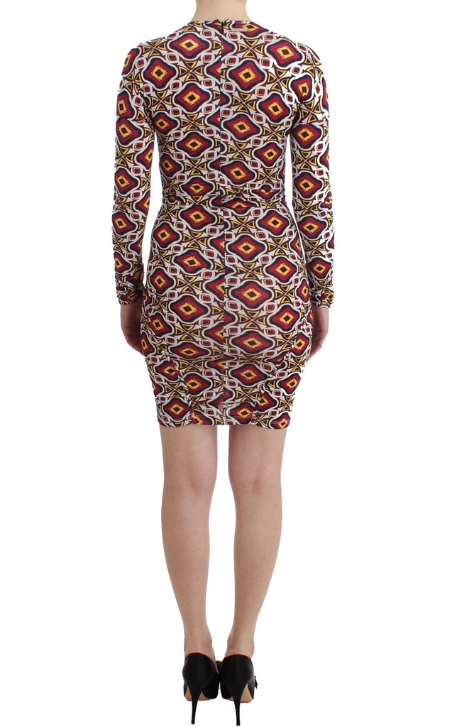 GF Ferre Multicolor Longsleeved Viscose Shift Dress - Luxe & Glitz