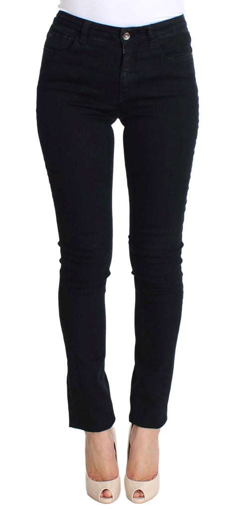 Costume National Black Cotton Stretch Slim Fit Jeans - Luxe & Glitz
