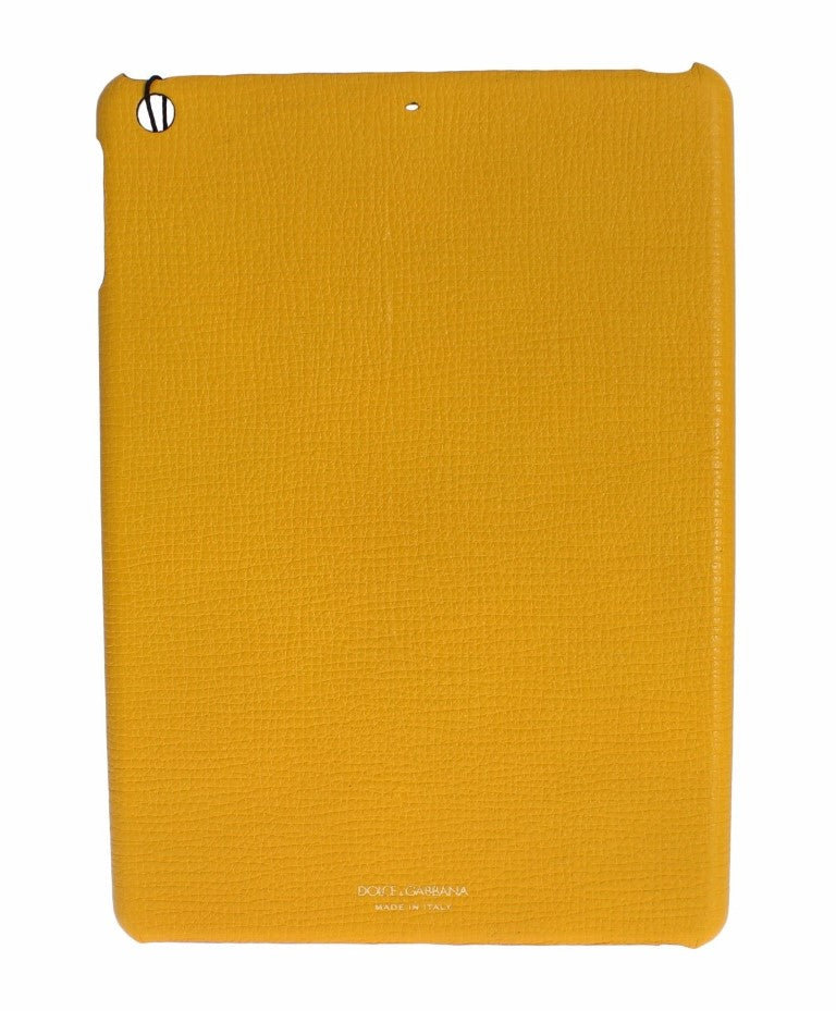 Dolce & Gabbana Yellow Leather Tablet Ipad Case Cover Dolce & Gabbana