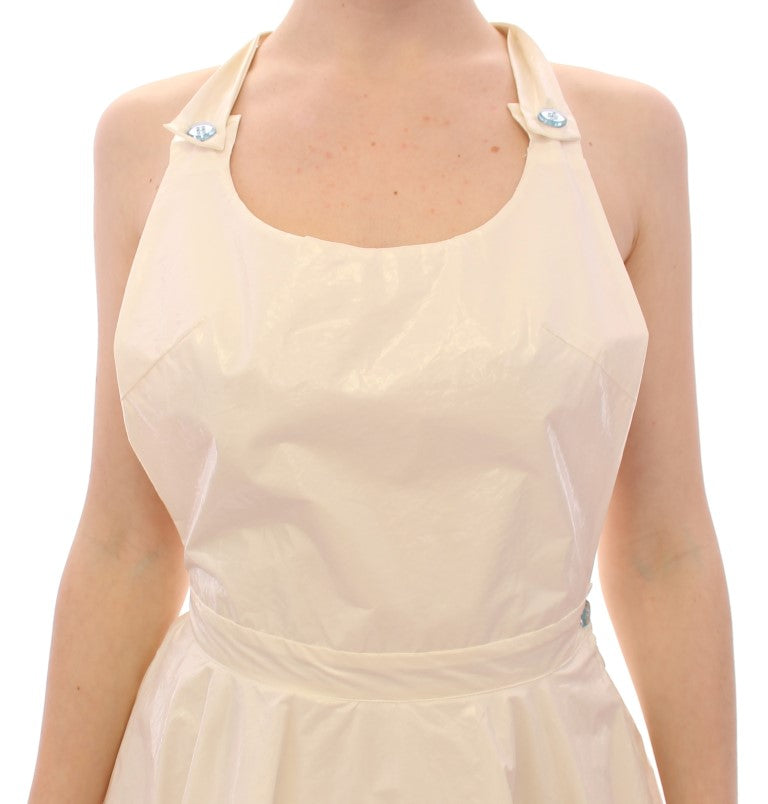 Licia Florio White Halterneck Knee Length Tea Dress - Luxe & Glitz