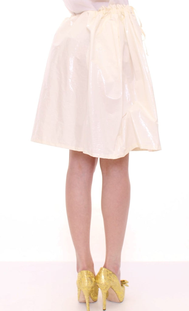 Licia Florio White Above-Knee Stretch Waist Strap Skirt - Luxe & Glitz