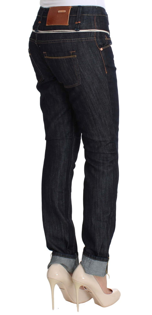 Acht Blue Denim Cotton Bottoms Straight Fit Jeans - Luxe & Glitz