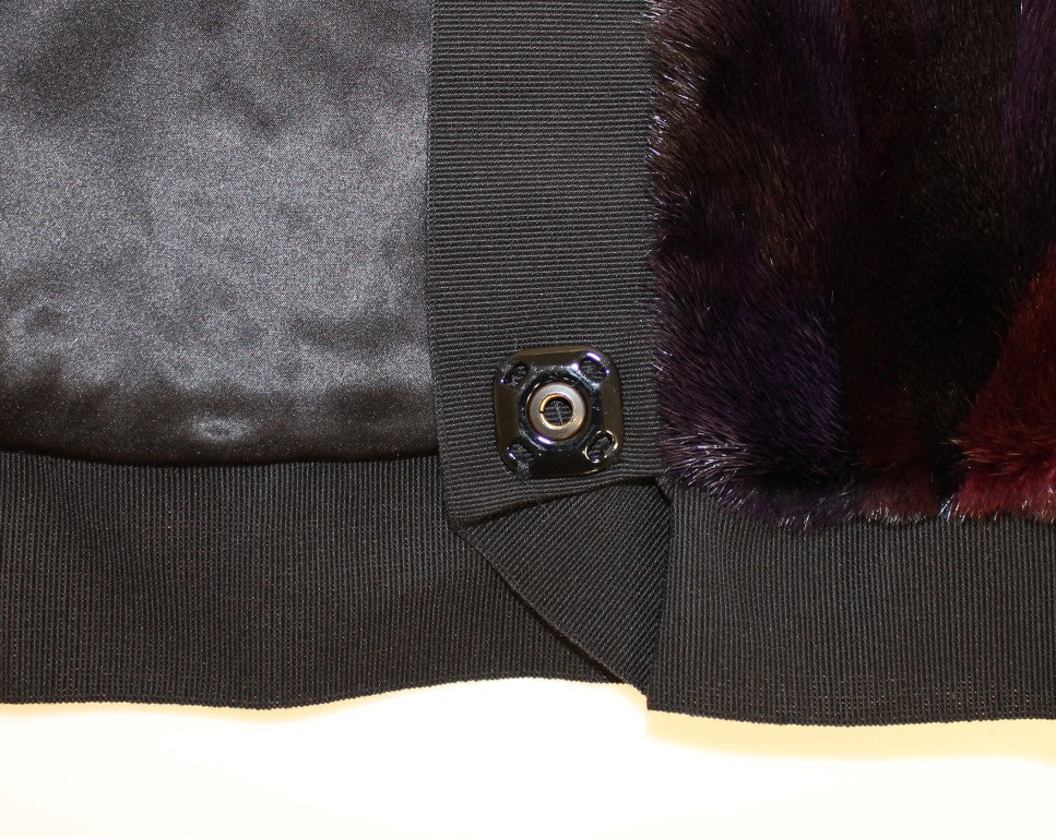 Dolce & Gabbana Purple MINK Fur Scarf Foulard Neck Wrap Dolce & Gabbana