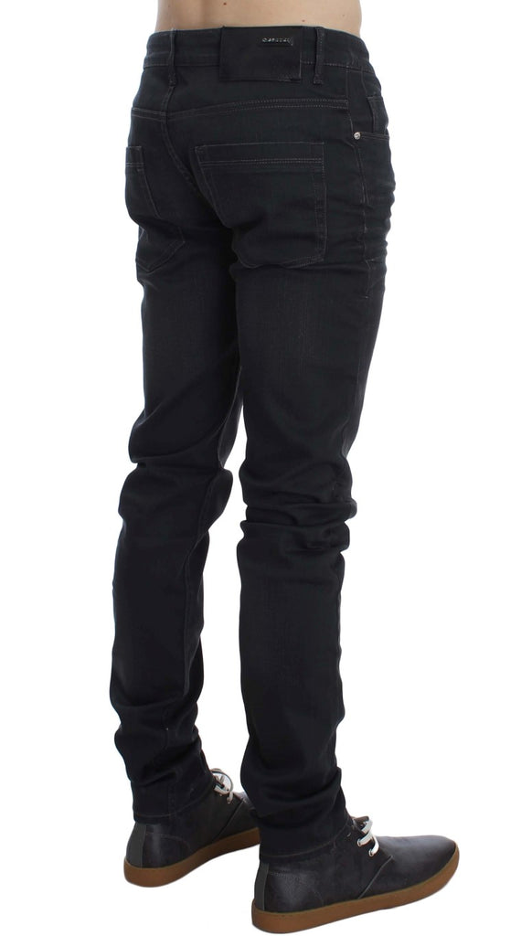 Acht Gray Cotton Stretch Slim Fit Jeans - Luxe & Glitz