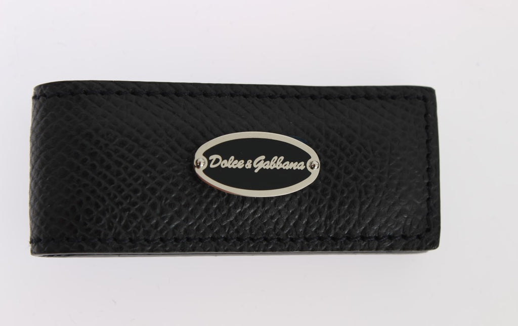 Dolce & Gabbana Blue Leather Magnet Money Clip Dolce & Gabbana