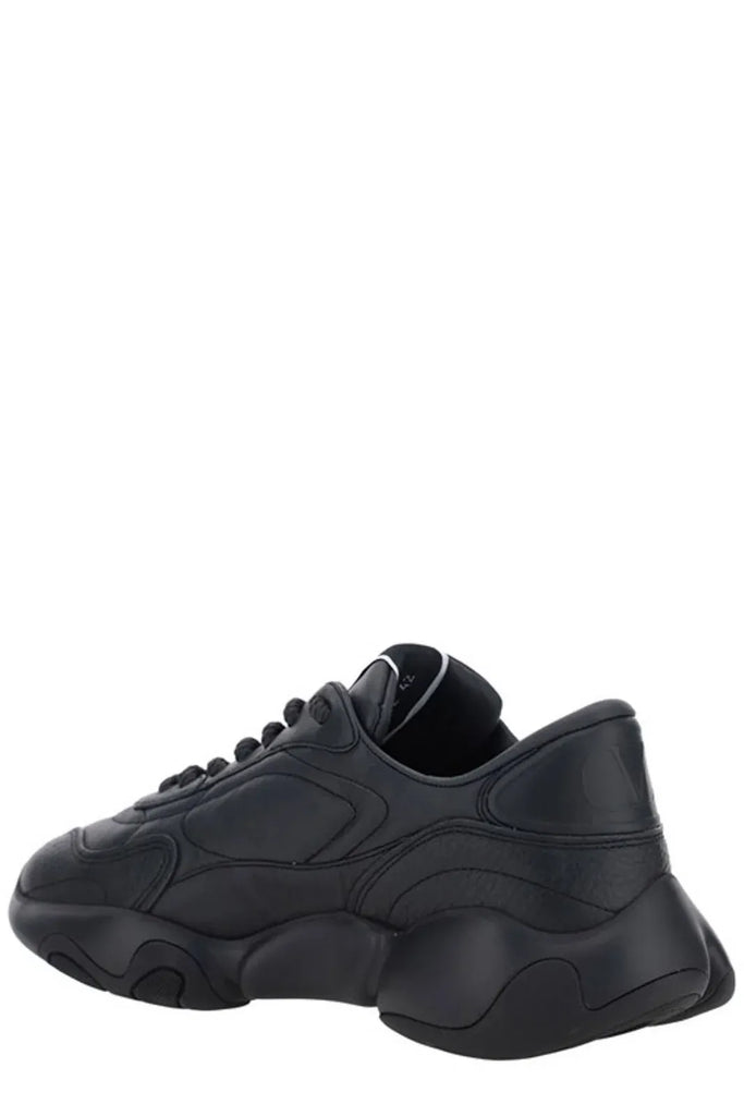 Valentino Black Calf Leather Garavani Sneakers Valentino