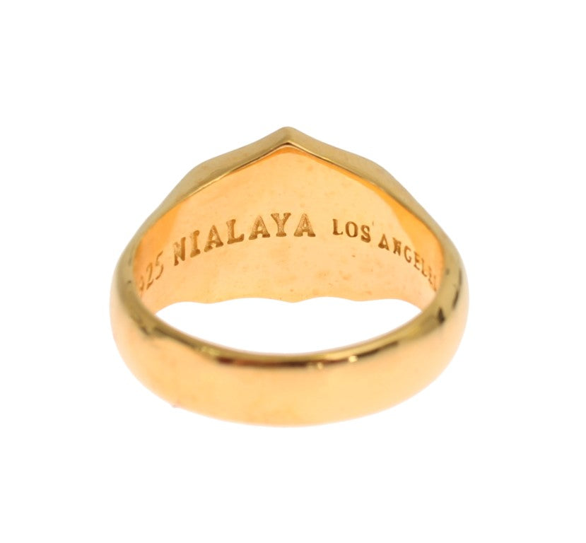 Nialaya Gold Plated 925 Sterling Silver Ring Nialaya