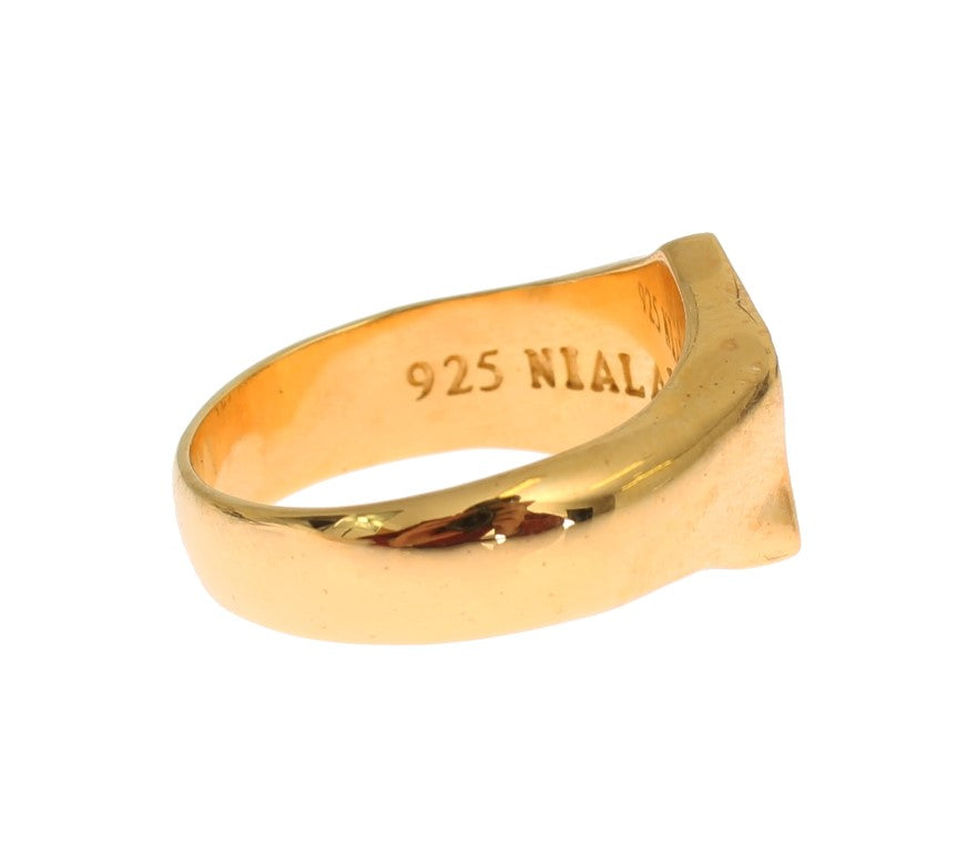 Nialaya Gold Plated 925 Sterling Silver Ring Nialaya