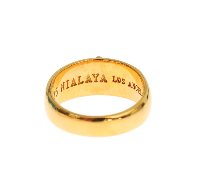 Nialaya Gold Plated 925 Silver Ring Nialaya