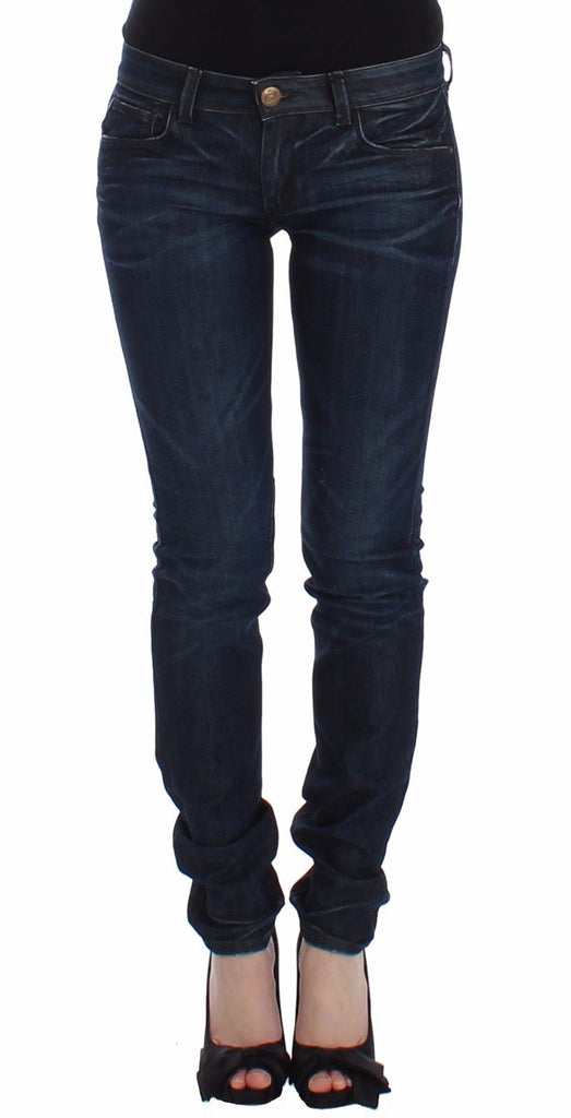 Ermanno Scervino Blue Slim Jeans Denim Pants Skinny Leg Stretch - Luxe & Glitz