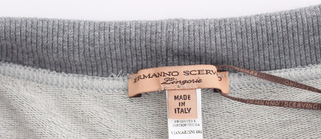 Ermanno Scervino Lingerie Gray Mini Shorts Sleepwear Hotpants - Luxe & Glitz
