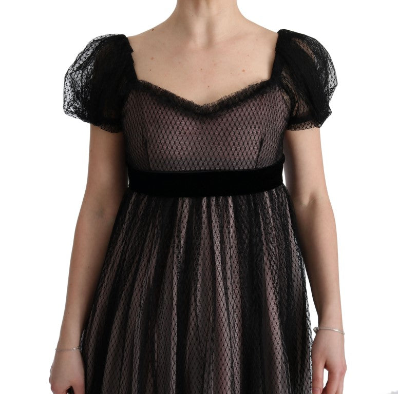 Dolce & Gabbana Black Pink Silk Long Shift Dress - Luxe & Glitz