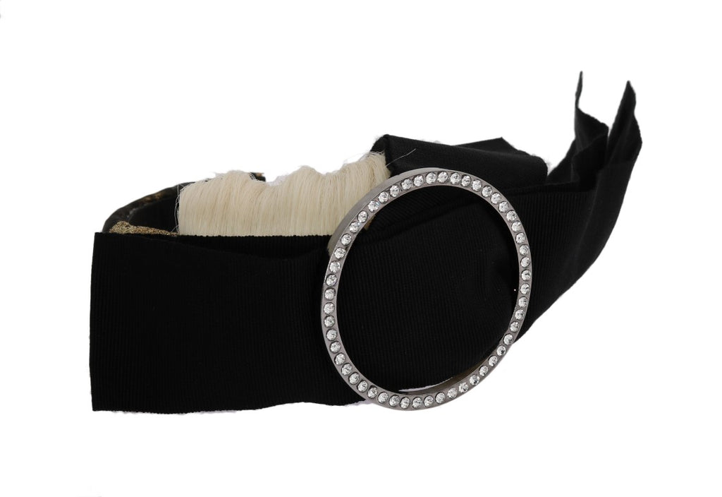 Dolce & Gabbana Black Crystal White Diadem Headband - Luxe & Glitz