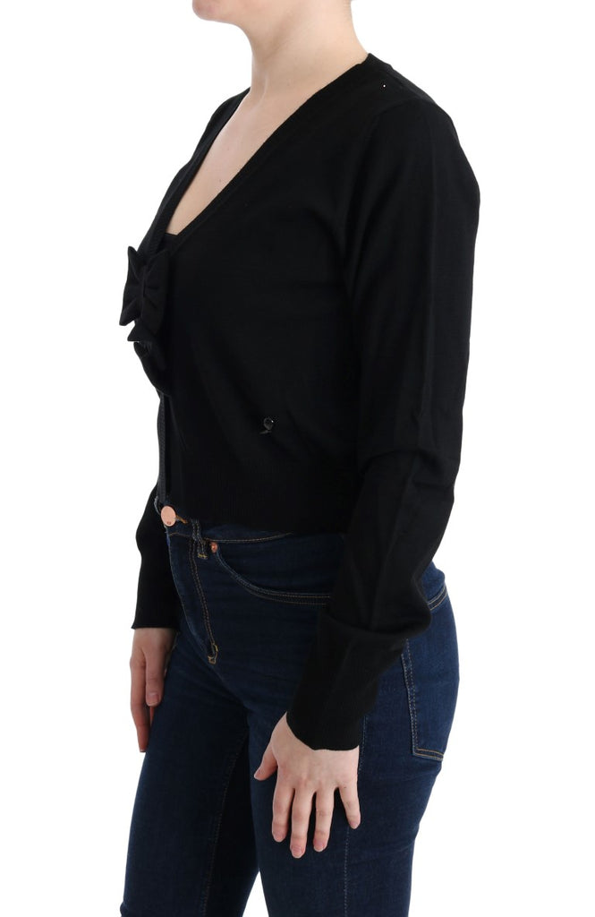 MARGHI LO' Black Wool Blouse Sweater - Luxe & Glitz