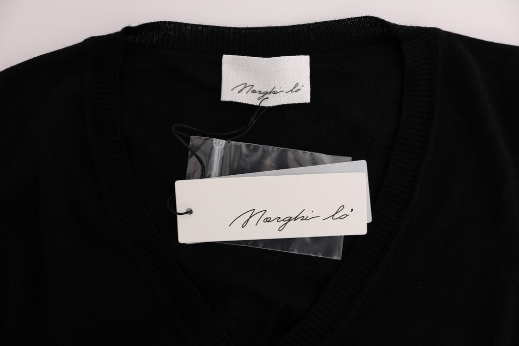 MARGHI LO' Black Wool Blouse Sweater - Luxe & Glitz