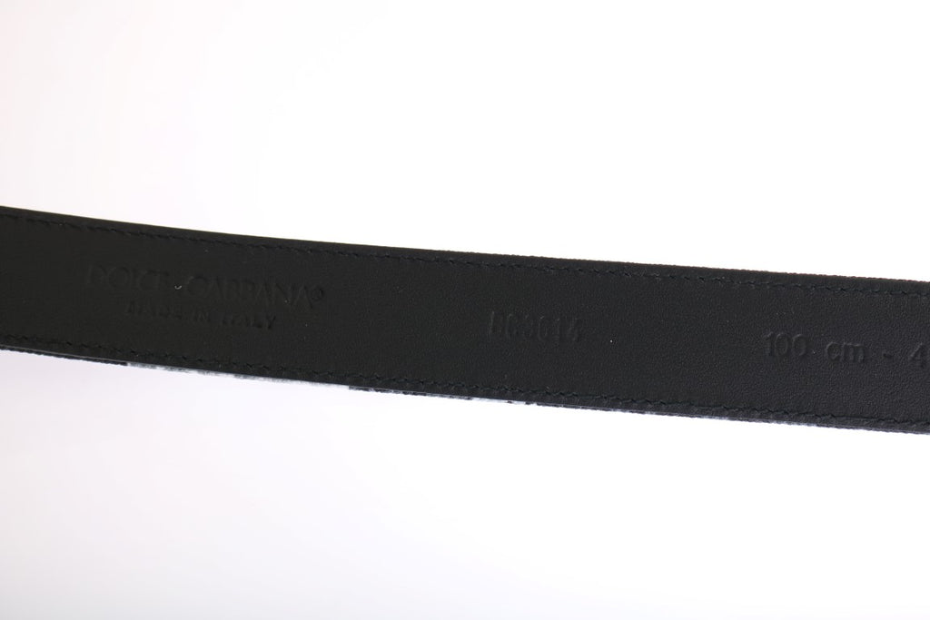 Dolce & Gabbana Black Cayman Linen Leather Belt - Luxe & Glitz
