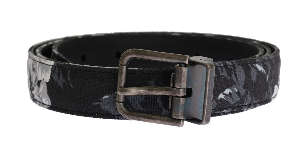 Dolce & Gabbana Black Cayman Linen Leather Belt - Luxe & Glitz