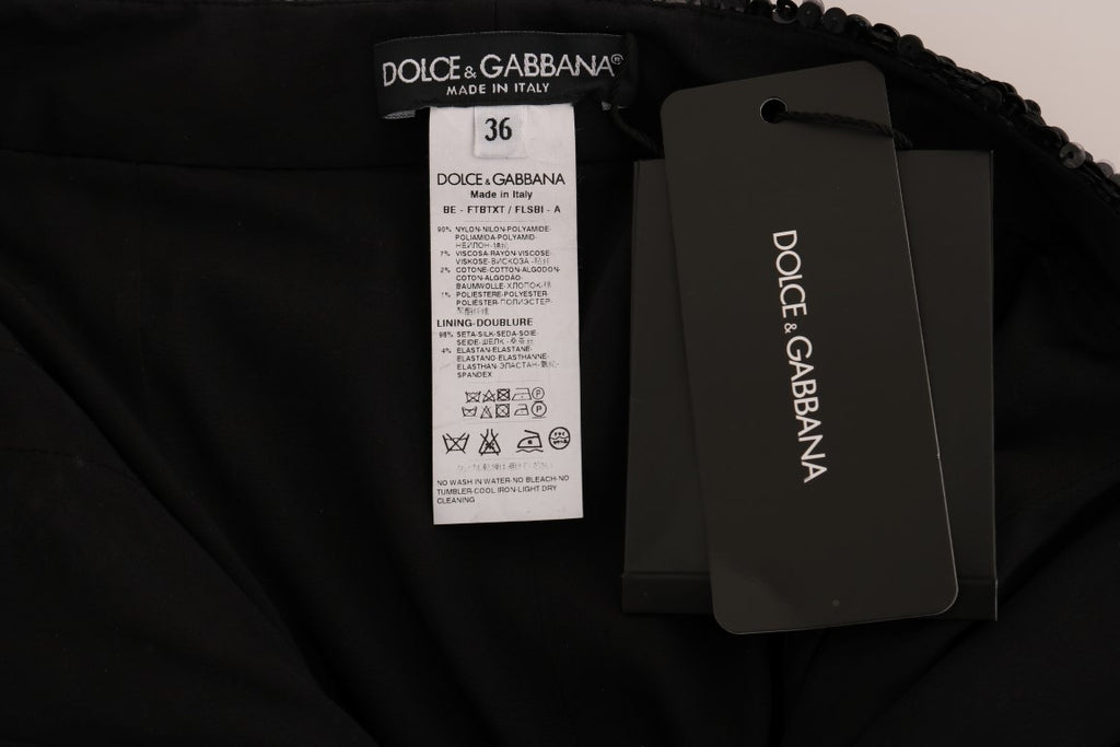 Dolce & Gabbana Black Sequined Fashion Shorts - Luxe & Glitz