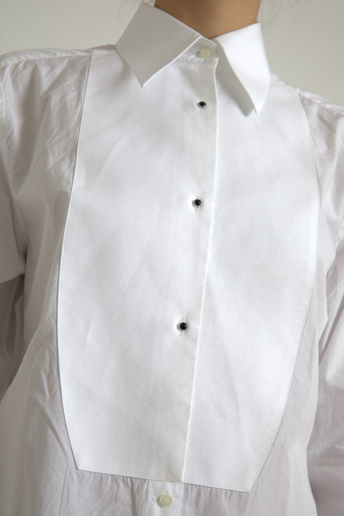 Dolce & Gabbana Cotton Collared Long Sleeves Shirt White Dolce & Gabbana