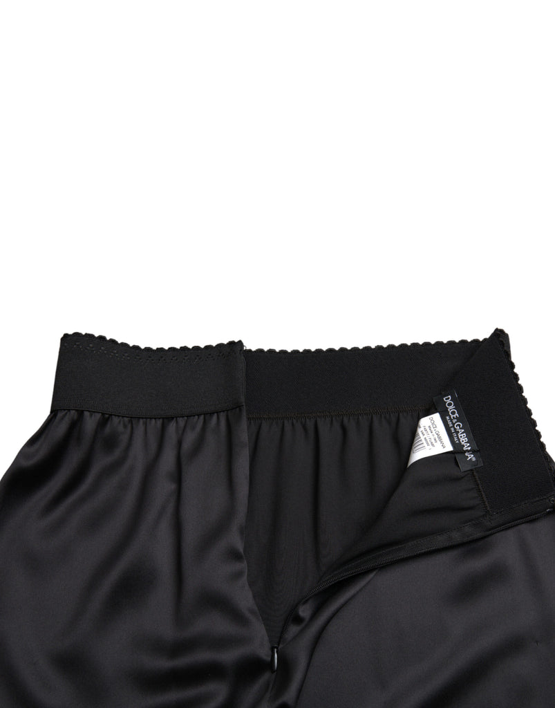 Dolce & Gabbana Black Lace High Waist Pencil Cut Mini Skirt Dolce & Gabbana