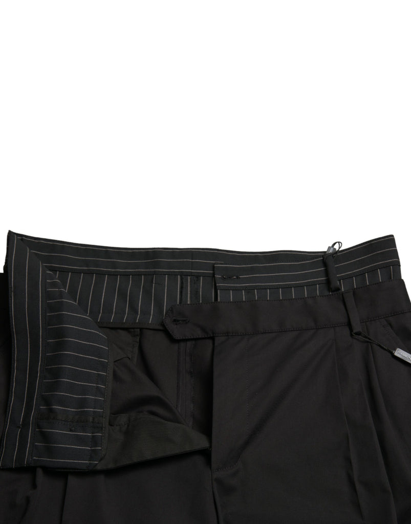 Dolce & Gabbana Black Cotton Stretch Cargo Bermuda Shorts Dolce & Gabbana