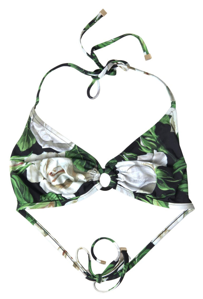 Dolce & Gabbana Black Floral Two Piece Beachwear Swimwear Bikini Dolce & Gabbana