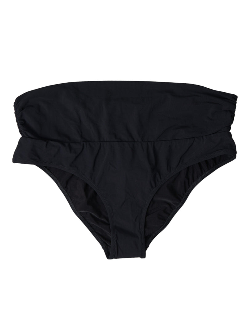 Dolce & Gabbana Black Nylon Stretch Swimwear Slip Bottom Bikini Dolce & Gabbana
