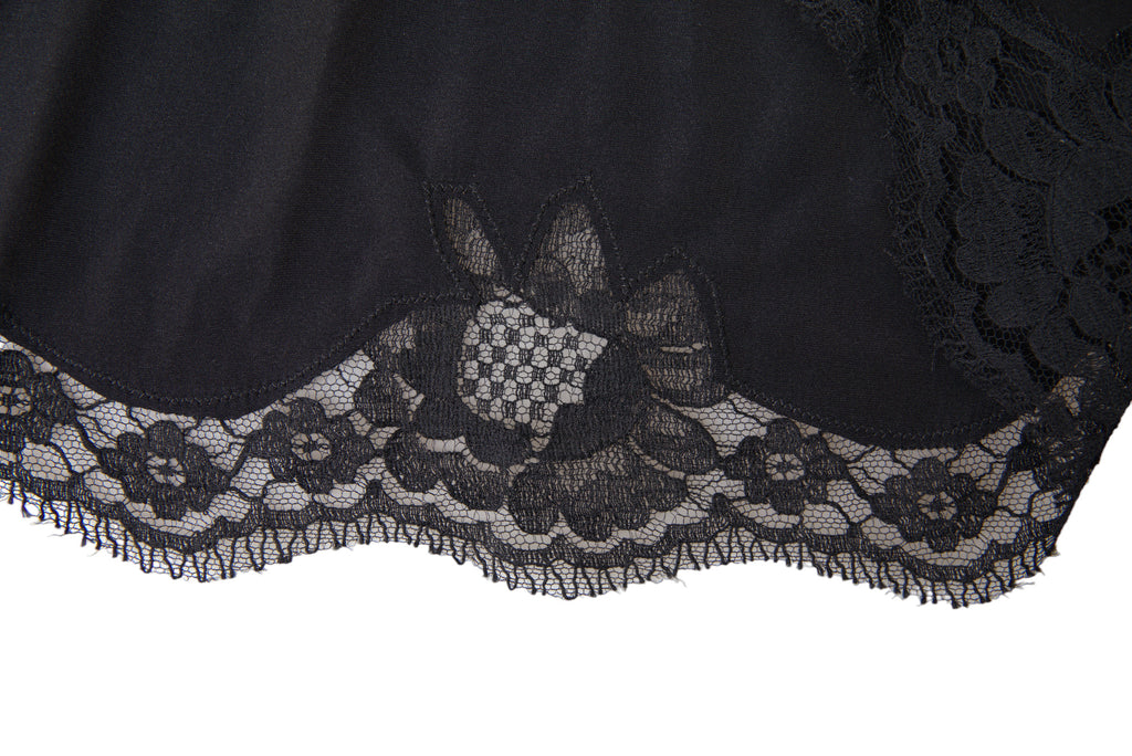 Dolce & Gabbana Black Lace Silk Sleepwear Camisole Top Underwear Dolce & Gabbana