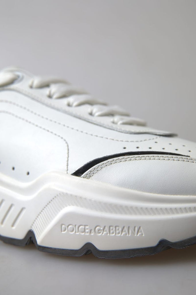 Dolce & Gabbana White Silver Leather Daymaster Womens Dolce & Gabbana