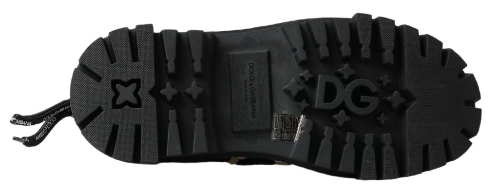 Dolce & Gabbana Black Trekking Derby Logo Sneakers Dolce & Gabbana