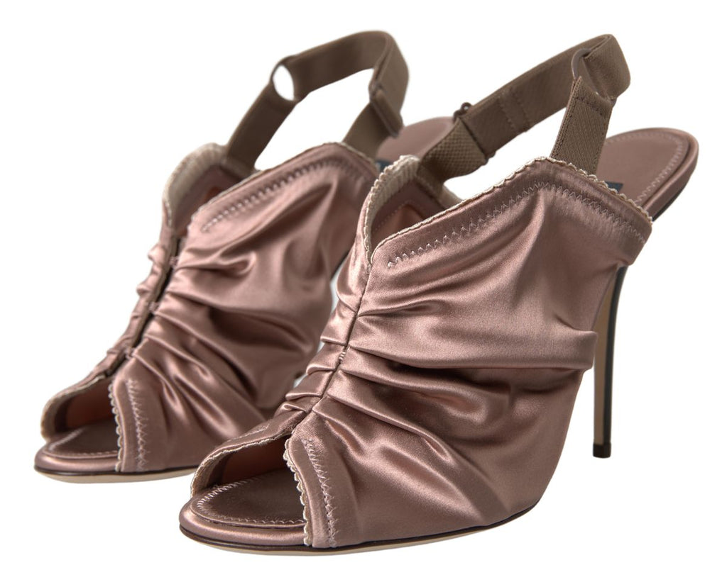 Dolce & Gabbana Light brown Slingback Corset Style Fastening stiletto heels Dolce & Gabbana