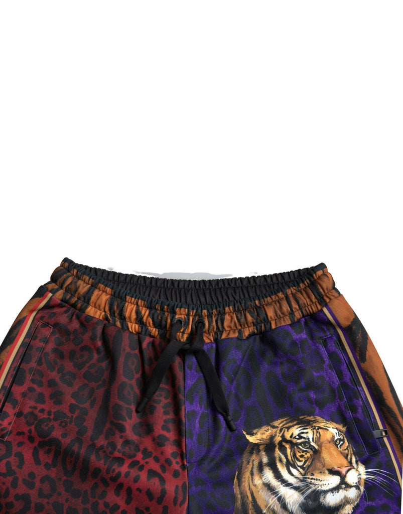 Dolce & Gabbana Multicolor Tiger Print Men Bermuda Shorts Dolce & Gabbana