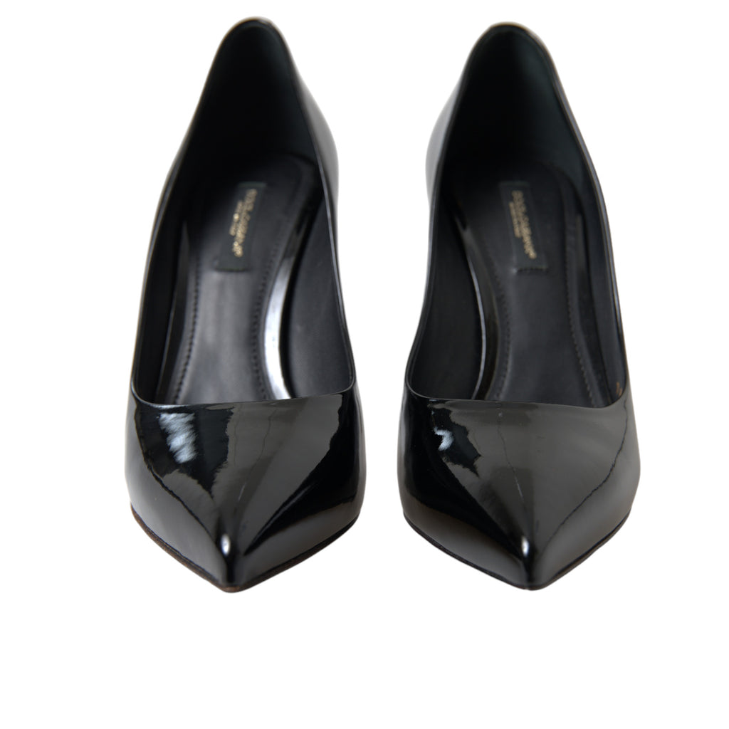 Dolce & Gabbana Black Patent Leather Pumps Heels Shoes Dolce & Gabbana