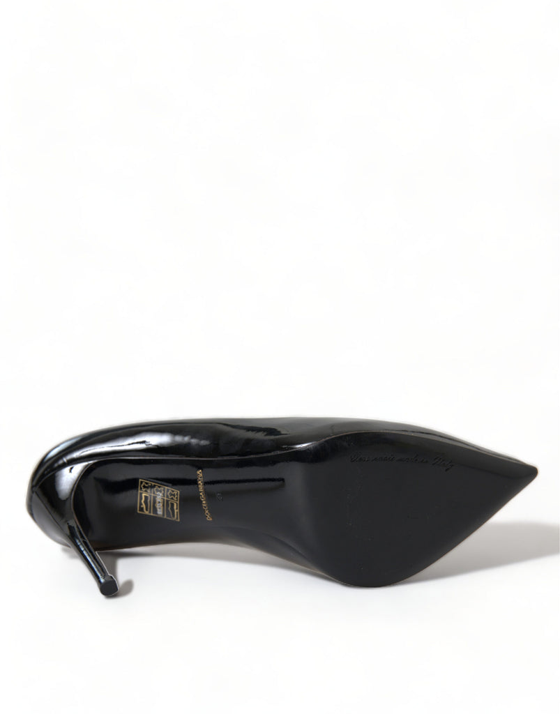 Dolce & Gabbana Black Patent Leather Pumps Heels Shoes Dolce & Gabbana