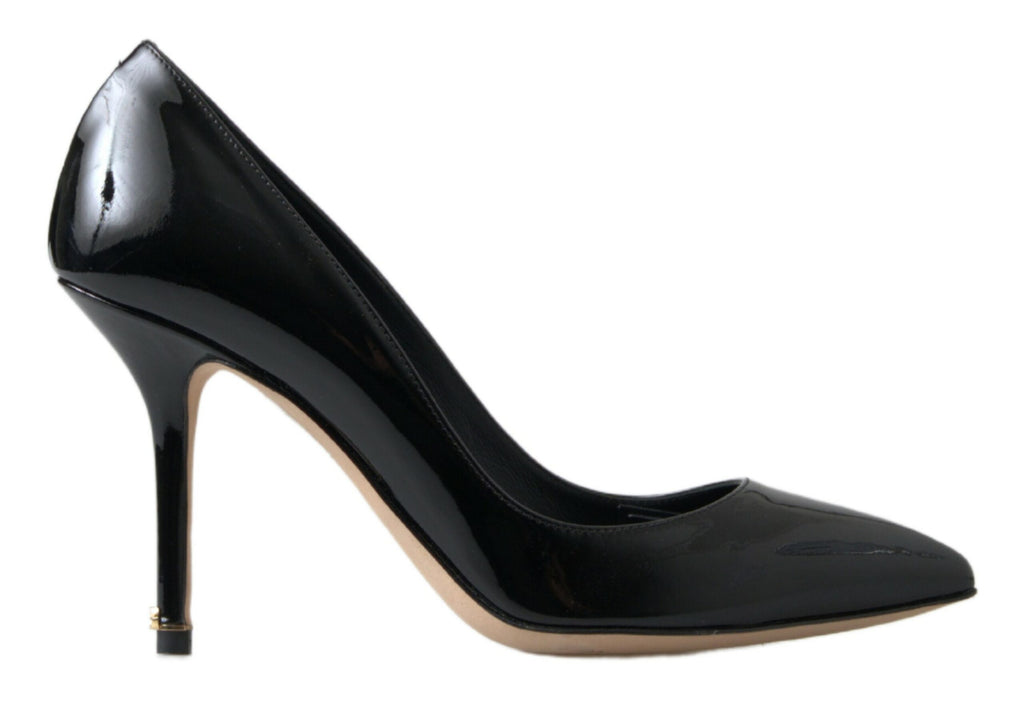 Dolce & Gabbana Black Patent Leather High Heels Pumps Shoes Dolce & Gabbana