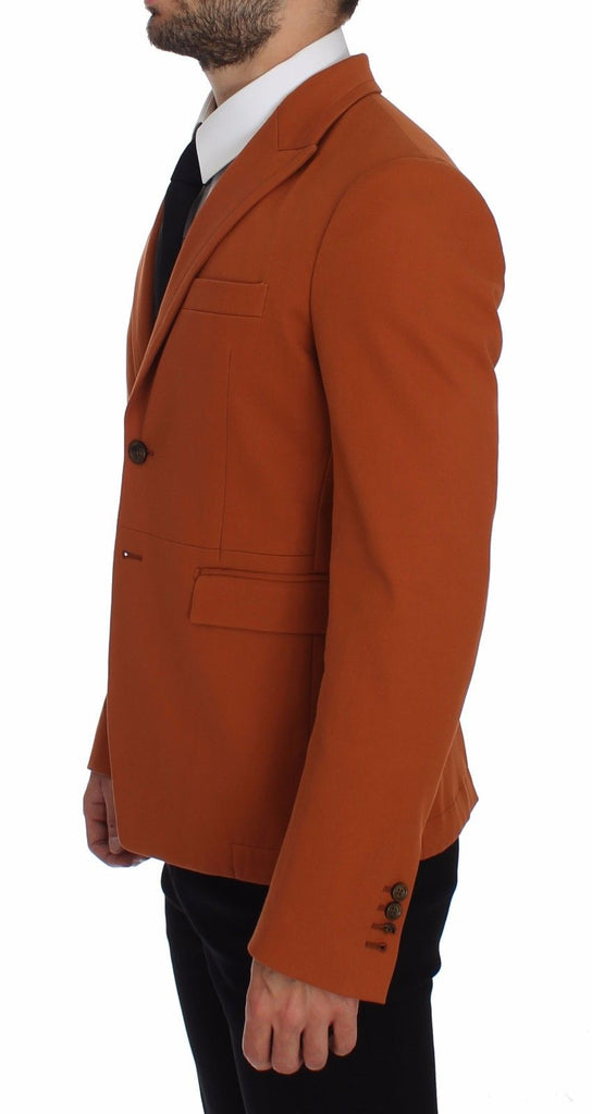 Dolce & Gabbana Orange Cotton Stretch Blazer Dolce & Gabbana