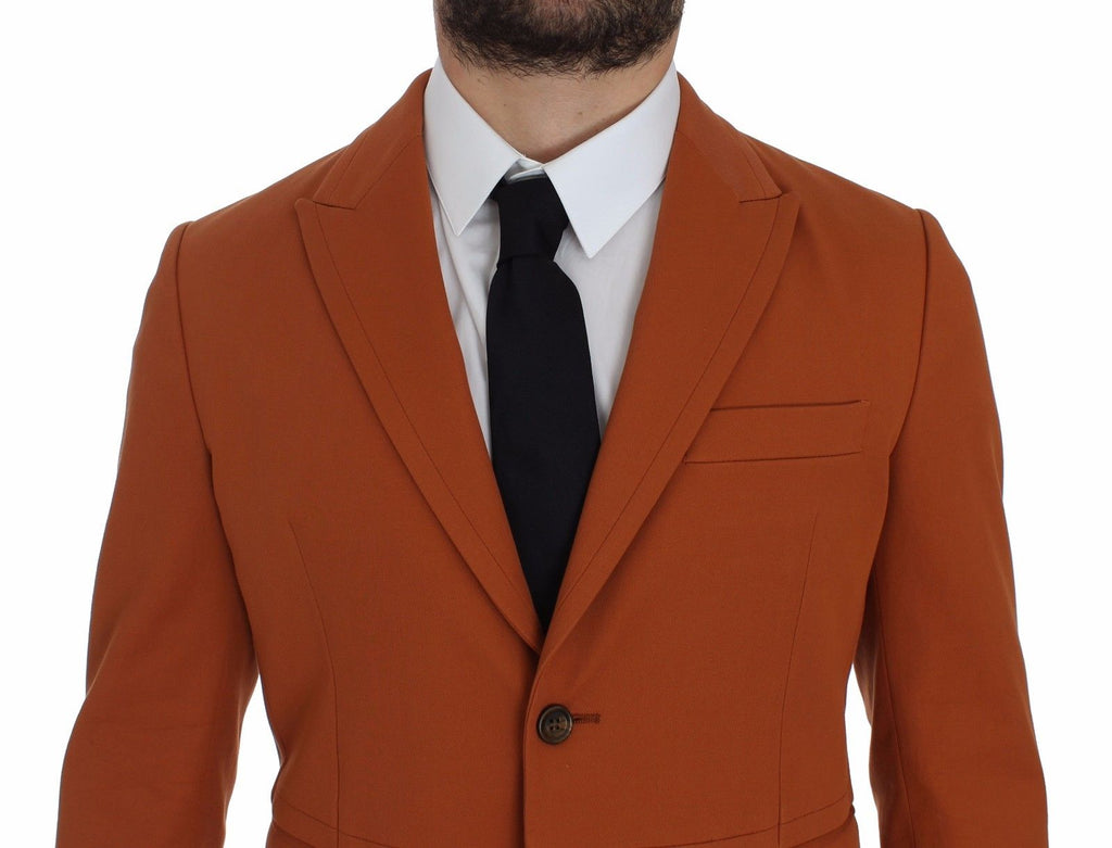 Dolce & Gabbana Orange Cotton Stretch Blazer Dolce & Gabbana
