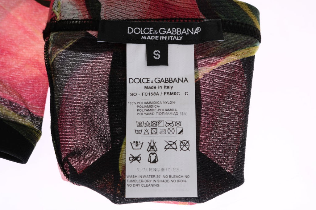 Dolce & Gabbana Multicolor Floral Tulip Nylon Socks - Luxe & Glitz