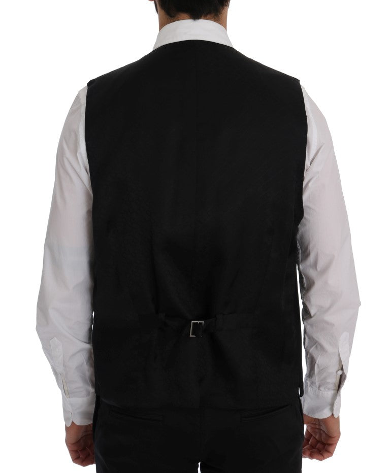 Dolce & Gabbana Black STAFF Wool Stretch Vest - Luxe & Glitz