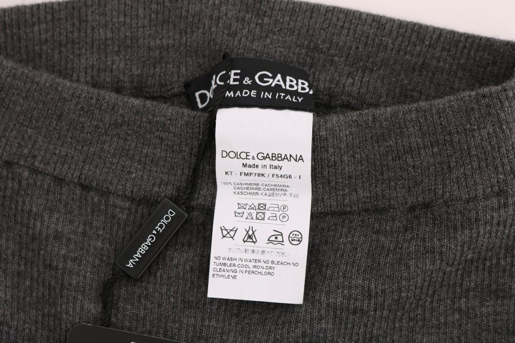 Dolce & Gabbana Gray Cashmere Stretch Tights - Luxe & Glitz