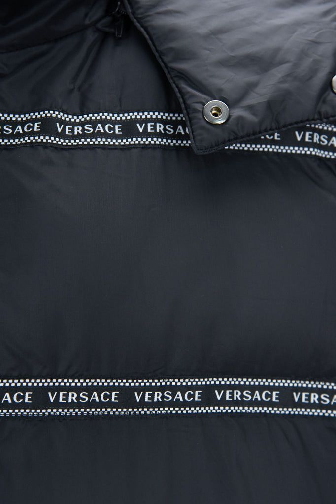 Versace Black Polyester Vest Versace