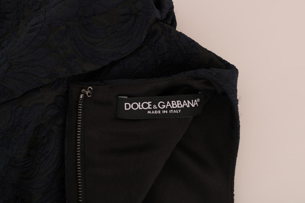 Dolce & Gabbana Black Blue Flare Mini Dress - Luxe & Glitz