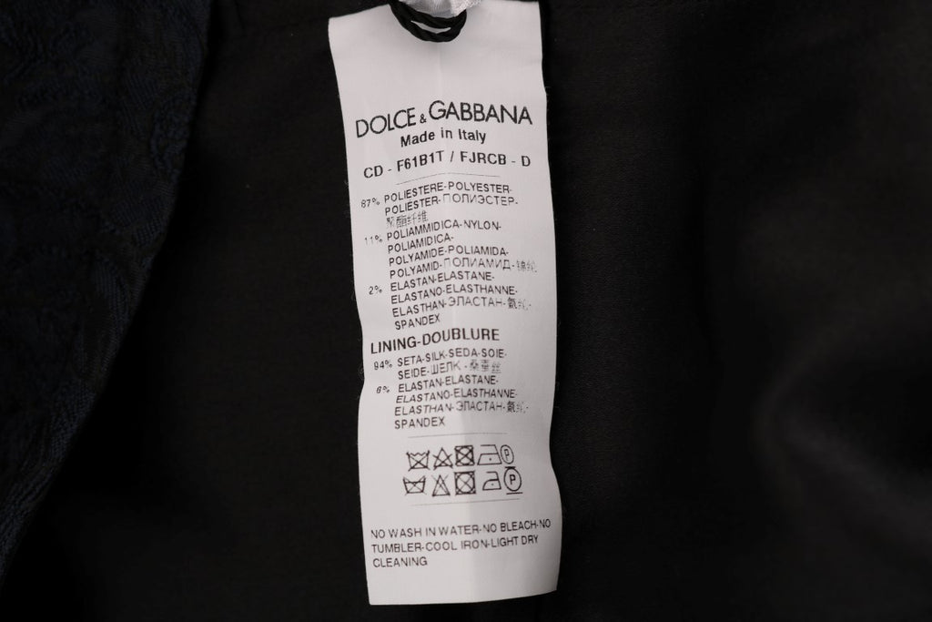 Dolce & Gabbana Black Blue Flare Mini Dress - Luxe & Glitz